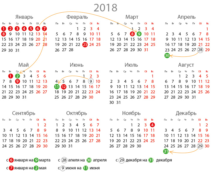 Календарь 2018 с праздниками распечатать, скачать Календарь 2018 с праздниками распечатать, скачать
