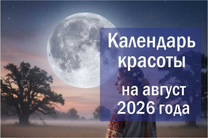 Лунный календарь красоты на август 2026
