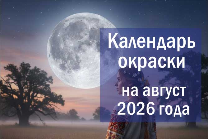 Лунный календарь окрашивания на август