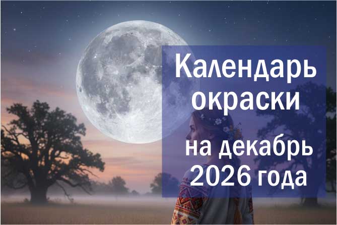 Лунный календарь окрашивания на декабрь