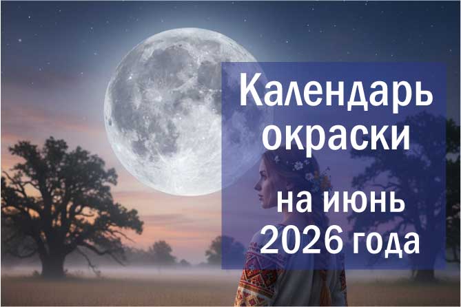 Лунный календарь окрашивания на июнь