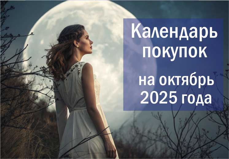 Лунный календарь покупок на октябрь 2025