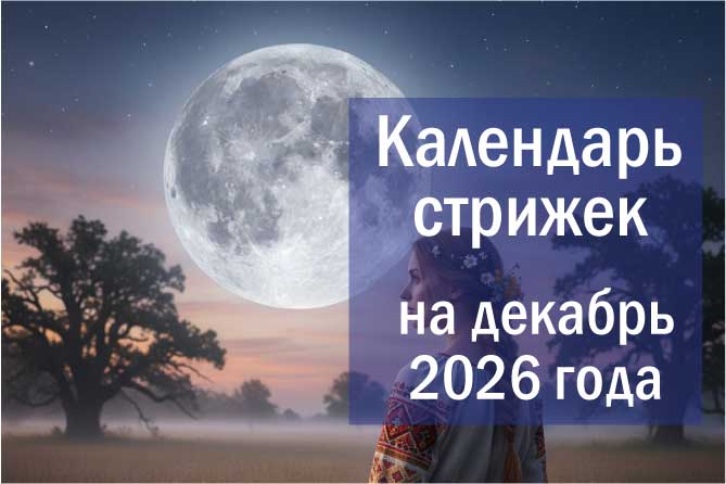 Лунный календарь стрижек на декабрь 2026.
