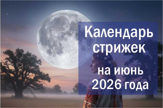 Лунный календарь стрижек на июнь 2026.