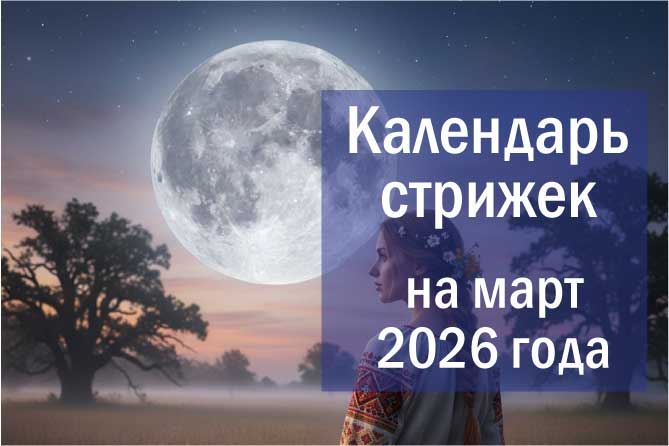 Лунный календарь стрижек на март 2026.
