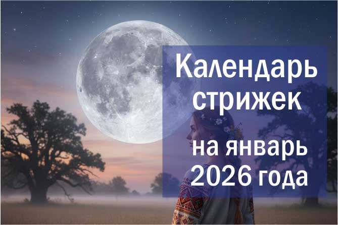 Лунный календарь стрижек на январь 2026.