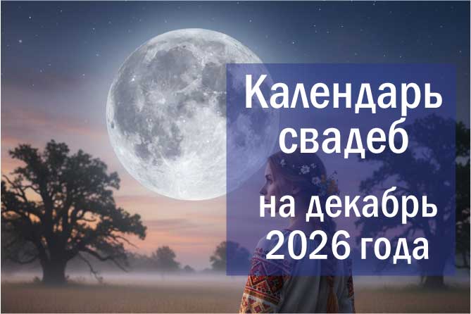 Лунный календарь свадеб на декабрь